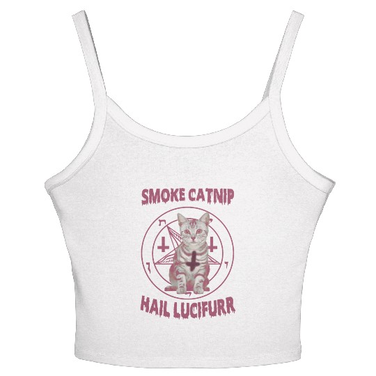 Smoke Catnip Hail Lucifurr Women's Spaghetti Strap Tank Top
