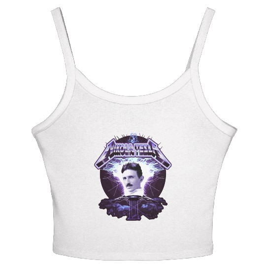 Nikola Tesla Heavy Metal Electricity by gnarly Women's Spaghetti Strap Tank Top