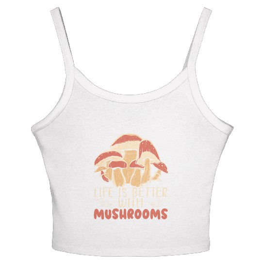 Cottagecore Mushroom Aesthetic Nature Conservation Women's Spaghetti Strap Tank Top