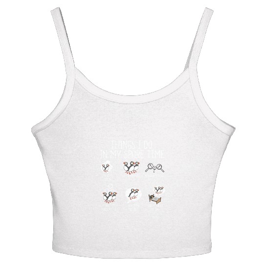 Funny Atlantic Puffin Bird Lover Women Puffin Women's Spaghetti Strap Tank Top