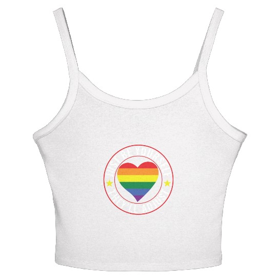 LGBT Lesbian Gay Pride Be Yourself They'll Adjust Women's Spaghetti Strap Tank Top