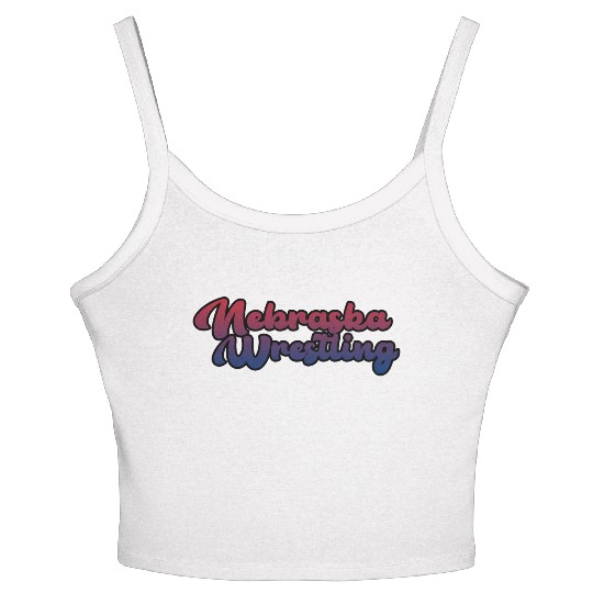 Nebraska Wrestling (USA Colors) Women's Spaghetti Strap Tank Top