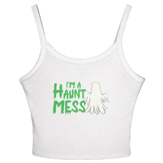 Halloween Paranormal Ghost Hunters Horror Fans Women's Spaghetti Strap Tank Top