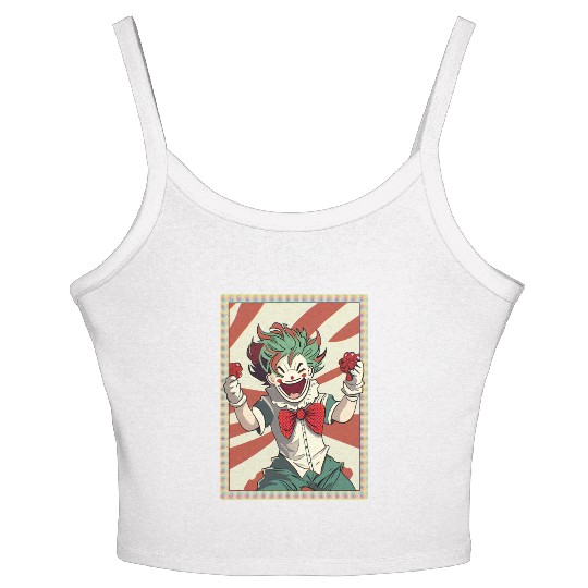 Happy joker card Women's Spaghetti Strap Tank Top
