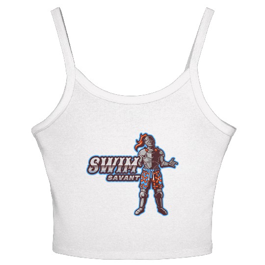 Swim Savant | Knight With Swim Trunks Women's Spaghetti Strap Tank Top