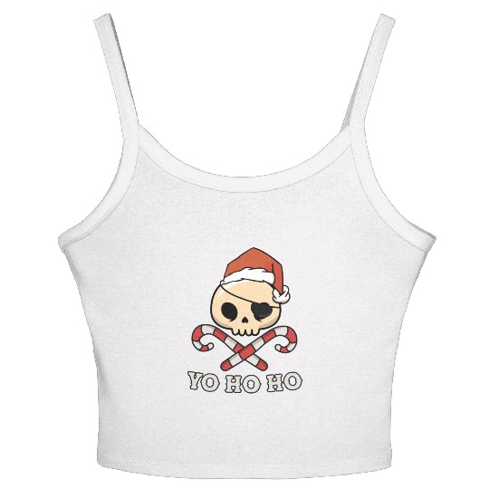 Santa Pirate Funny Christmas - Yo Ho Ho, Pirate Women's Spaghetti Strap Tank Top