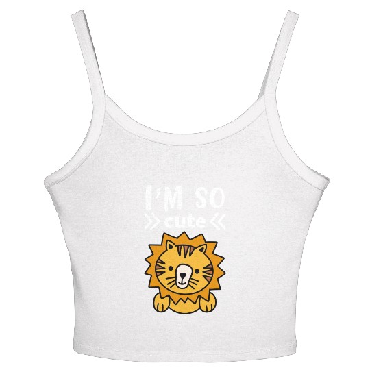 I m So Cute Lion Children Lion Women's Spaghetti Strap Tank Top