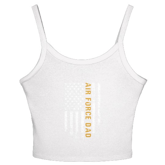 USA Flag Air Force Dad PILOT Women's Spaghetti Strap Tank Top