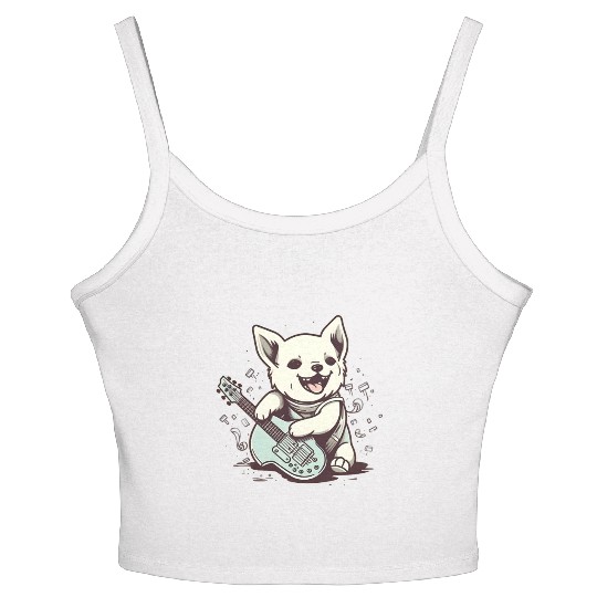 Guitar-Cat Women's Spaghetti Strap Tank Top