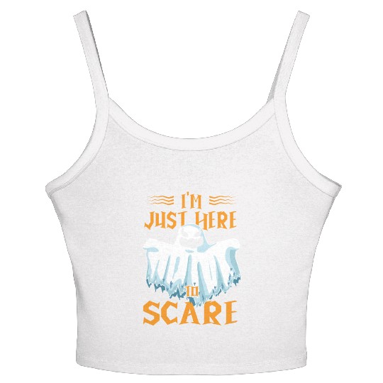 Halloween Paranormal Ghost Hunters Horror Fans Women's Spaghetti Strap Tank Top