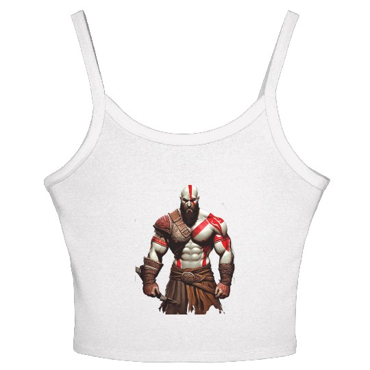 iconic Kratos, the God of War Women's Spaghetti Strap Tank Top