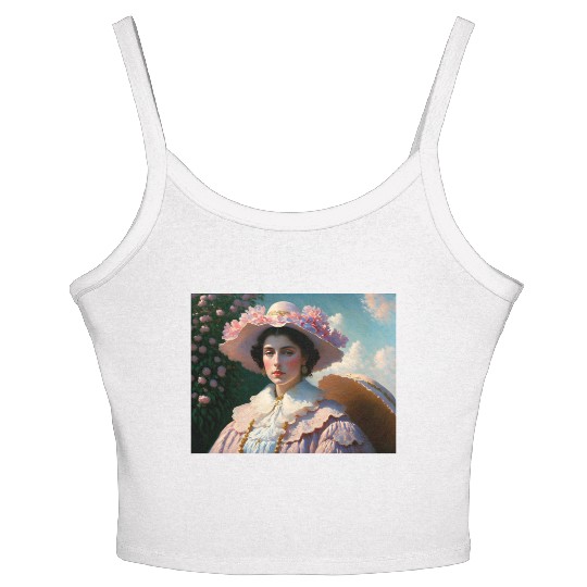 sad woman Women's Spaghetti Strap Tank Top