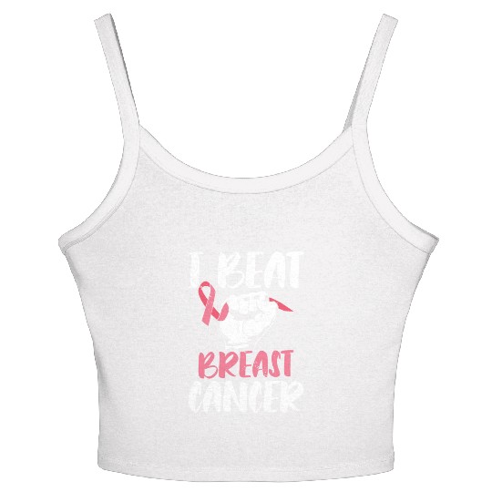 I Beat Breast Cancer Survivor Breast Cancer Women's Spaghetti Strap Tank Top