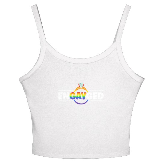Gay Rights Rainbow Pride Month LGBTQ Gay Pride Women's Spaghetti Strap Tank Top