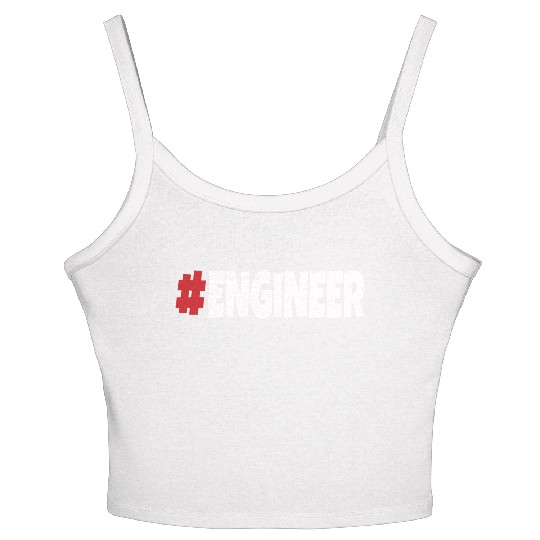 #engineer red&white Women's Spaghetti Strap Tank Top