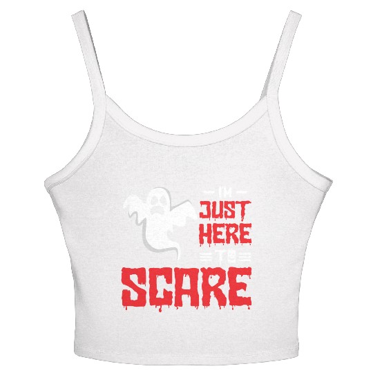 Halloween Paranormal Ghost Hunters Horror Fans Women's Spaghetti Strap Tank Top