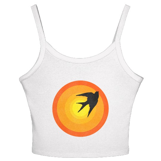 Caged Bird Sunrise gift Women's Spaghetti Strap Tank Top