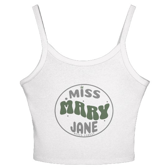 Miss Mary Jane Marijuana Funny Graphic Women's Spaghetti Strap Tank Top
