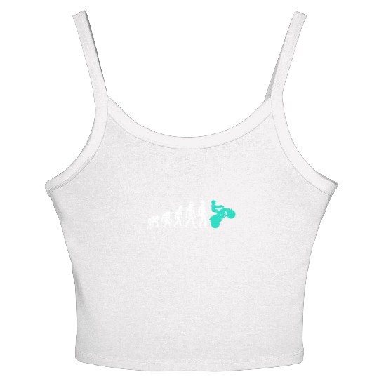 ATV Evolution Four Wheeler Quad Biker Rider Women's Spaghetti Strap Tank Top