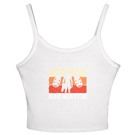 Lifeguard baewatch swimming pool guard sea rescuer Women's Spaghetti Strap Tank Top