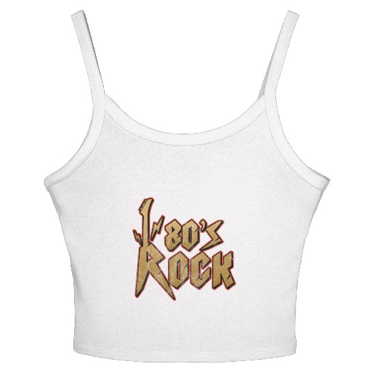 80s Rock Music Genre Eighties Vibe Retro Musician Women's Spaghetti Strap Tank Top