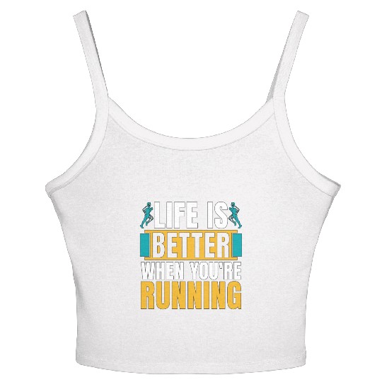 Cross Country Running Life Is Better When Athletic Women's Spaghetti Strap Tank Top