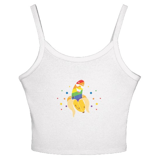 Gay Rights Rainbow Pride Month LGBTQ Gay Pride Women's Spaghetti Strap Tank Top