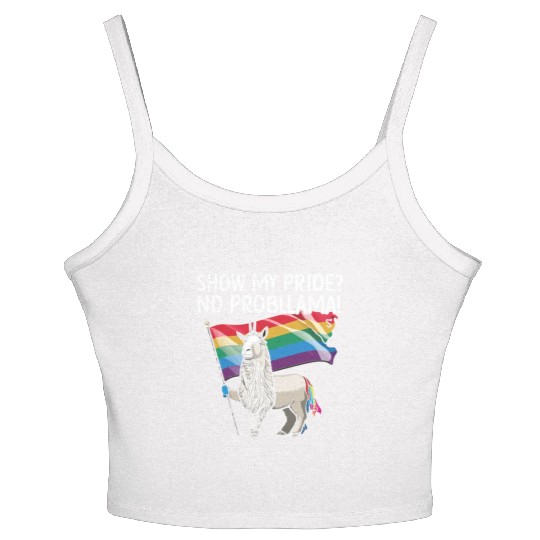 Gay Rights Rainbow Pride Month LGBTQ Gay Pride Women's Spaghetti Strap Tank Top