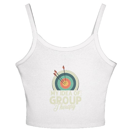 My Idea Of Group Therapy Archery Target Bow & Arro Women's Spaghetti Strap Tank Top