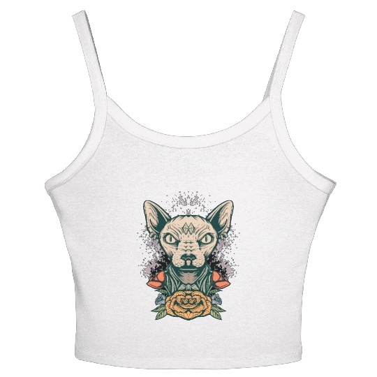 Angry Sphynx Women's Spaghetti Strap Tank Top
