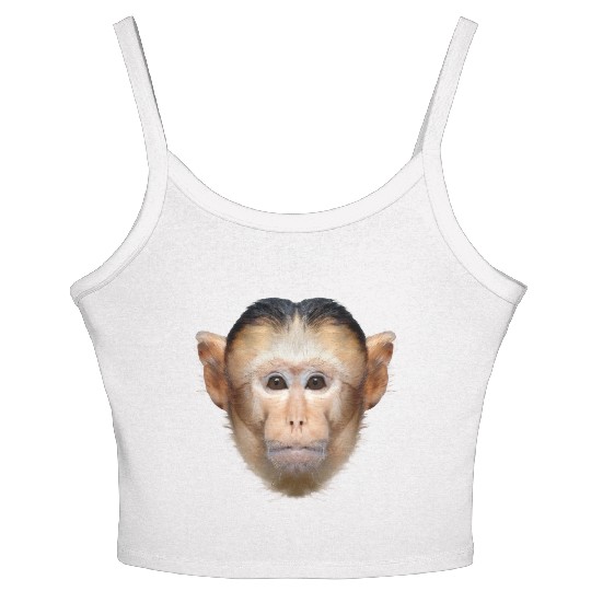 Capuchin Monkey Face Women's Spaghetti Strap Tank Top