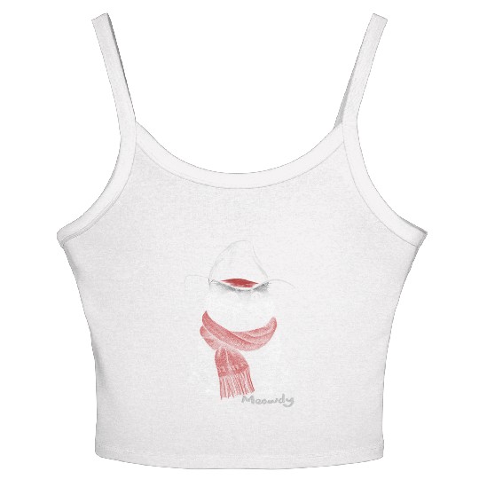 Cute Chonk Cat Meowdy Cat w/ Cowboy Hat from Texas Women's Spaghetti Strap Tank Top