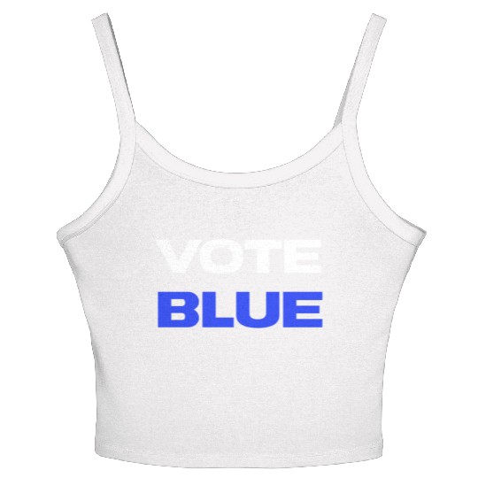 USA Election Vote Blue Minimalist Women's Spaghetti Strap Tank Top