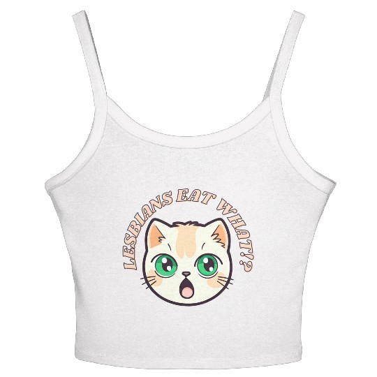 Lesbians Eat What Women's Spaghetti Strap Tank Top