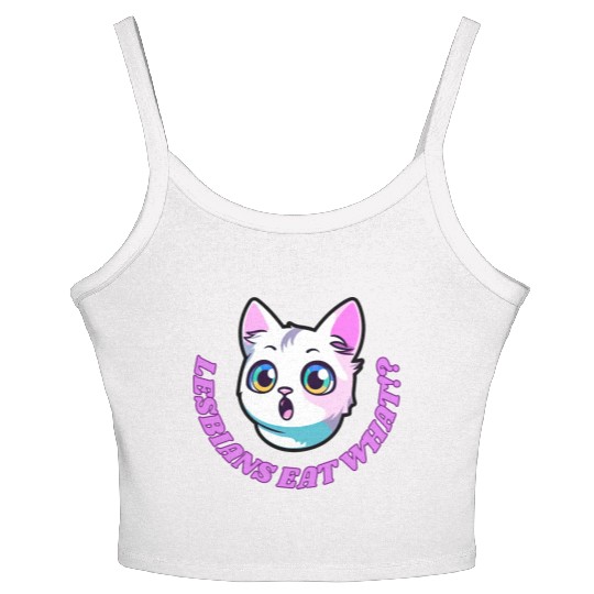 Lesbians Eat What Women's Spaghetti Strap Tank Top