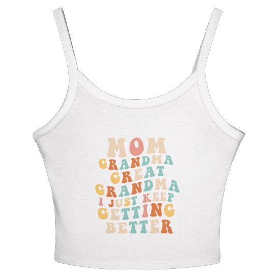 Great Grandma Women's Spaghetti Strap Tank Top Women Mom Grandma Gigi Mama