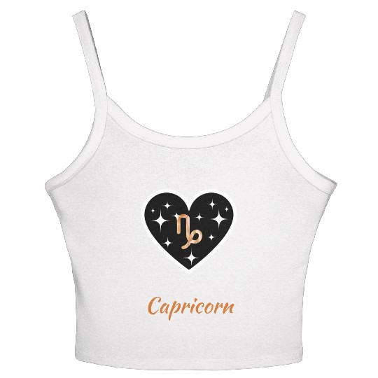 Capricorn zodiac sign, astrology, sun, birthday Women's Spaghetti Strap Tank Top