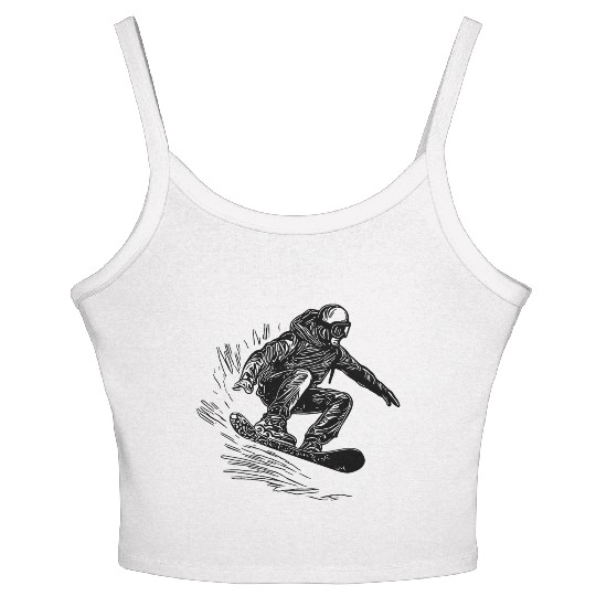 Snowboarding Jump Style Crass Snowboard Move Women's Spaghetti Strap Tank Top