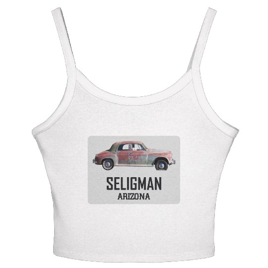 Old car city of Seligman in Arizonna, US Route 66 Women's Spaghetti Strap Tank Top