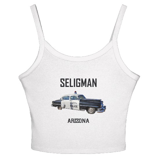 Old car city of Seligman in Arizonna, US Route 66 Women's Spaghetti Strap Tank Top