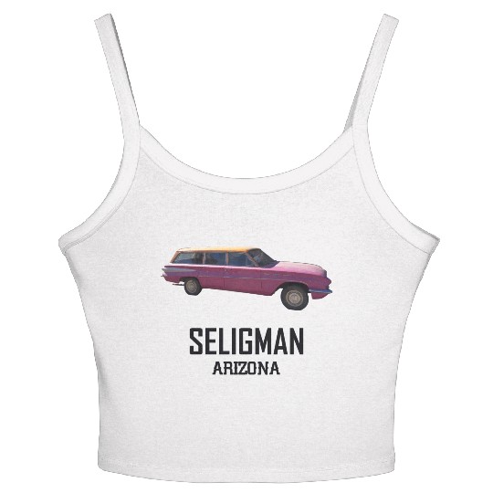 Old car city of Seligman in Arizonna, US Route 66 Women's Spaghetti Strap Tank Top