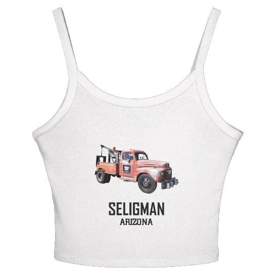 Old car city of Seligman in Arizonna, US Route 66 Women's Spaghetti Strap Tank Top