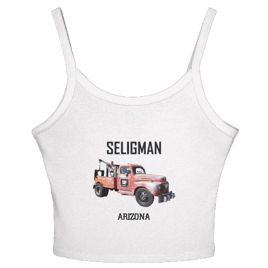 Old car city of Seligman in Arizonna, US Route 66 Women's Spaghetti Strap Tank Top