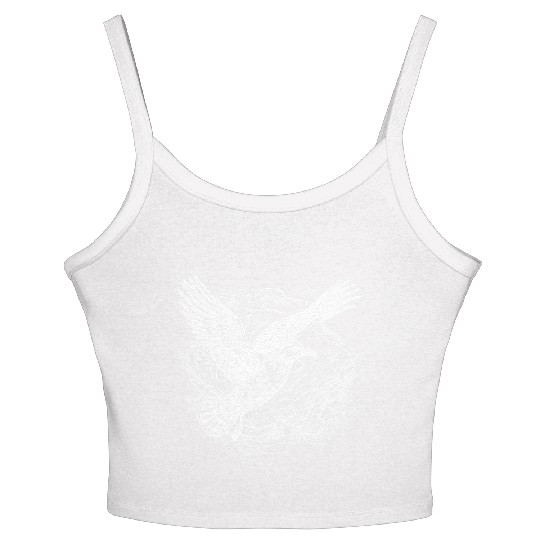 Flying Seagull Over The Sea Women's Spaghetti Strap Tank Top