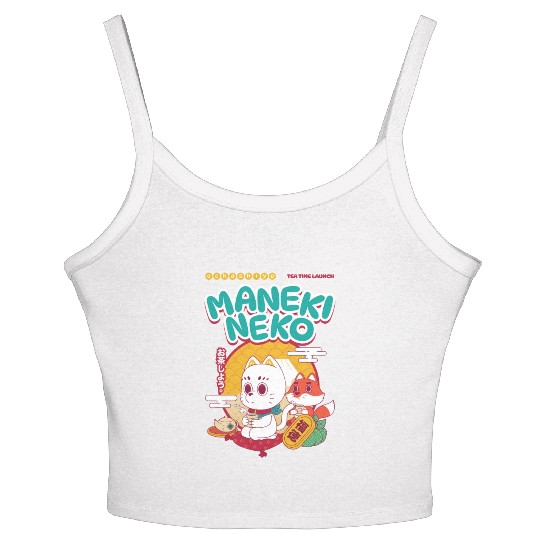 Maneki Neko. Women's Spaghetti Strap Tank Top