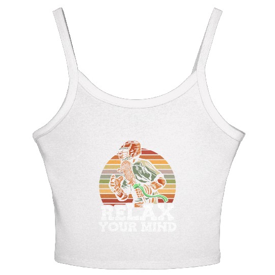 Relax Your Mind Mental Health Awareness Sports Women's Spaghetti Strap Tank Top