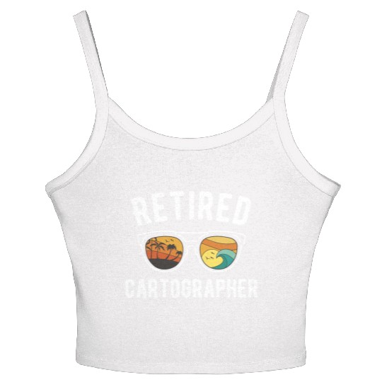 Retired Cartographer's Travel Adventure Design Women's Spaghetti Strap Tank Top