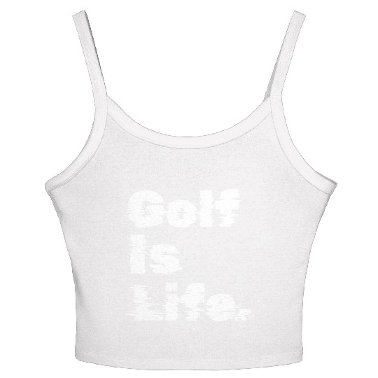 Golf Is Life, Golfer Design Women's Spaghetti Strap Tank Top
