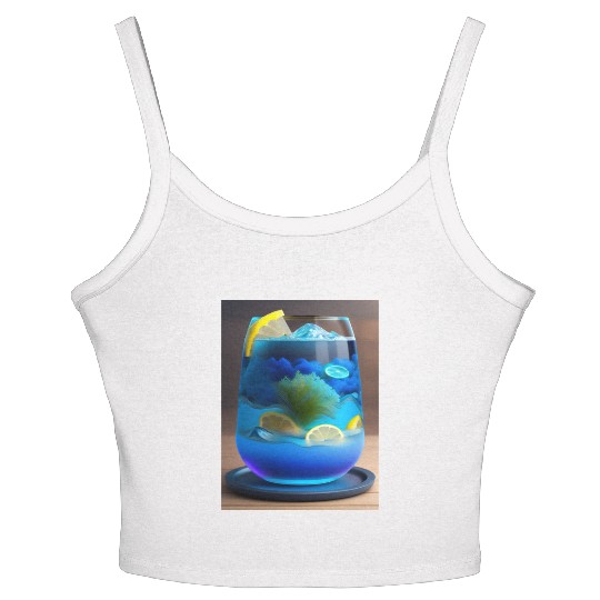 Electric Blue Lemonade Women's Spaghetti Strap Tank Top