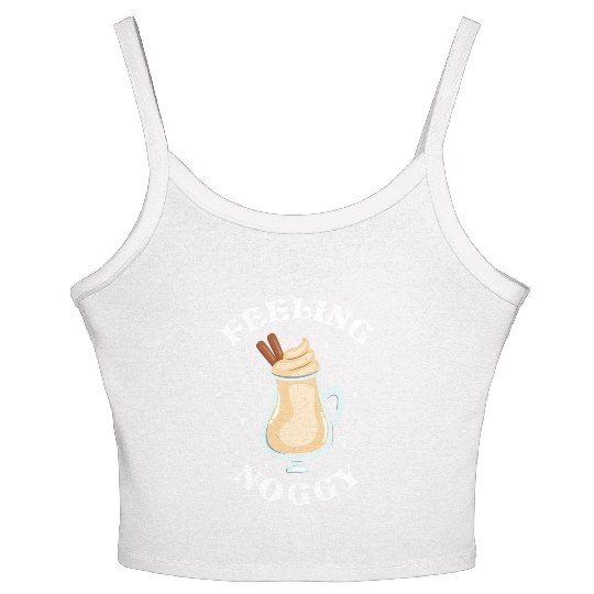 Feeling Noggy Funny Eggnog Lover Christmas Themed Women's Spaghetti Strap Tank Top